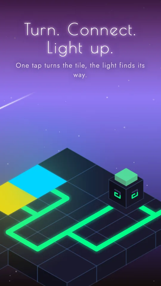Flux — the board lights up when the energy reaches its core