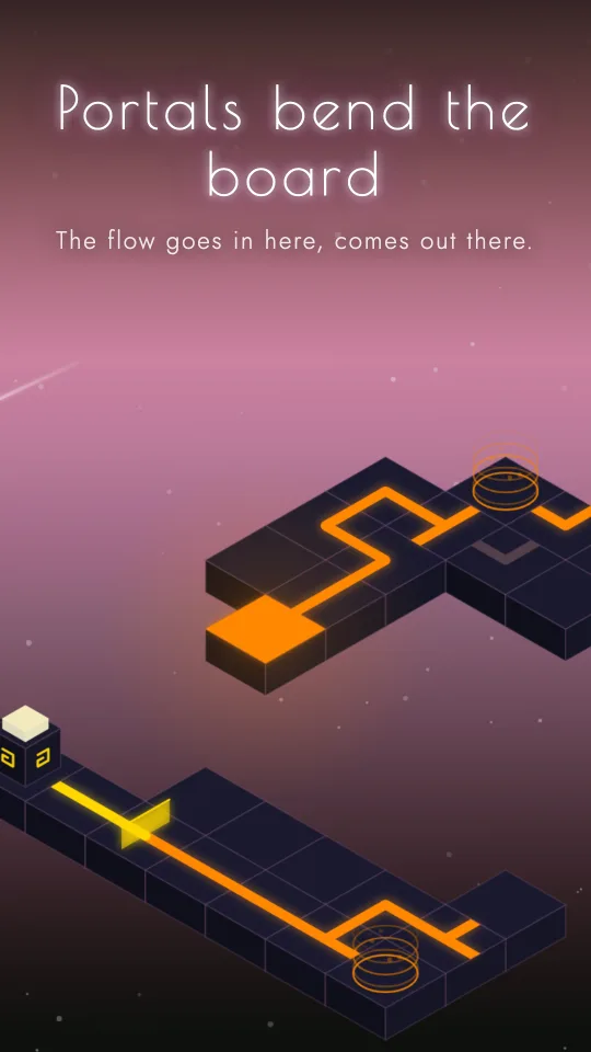 Portals carrying the flow between two islands