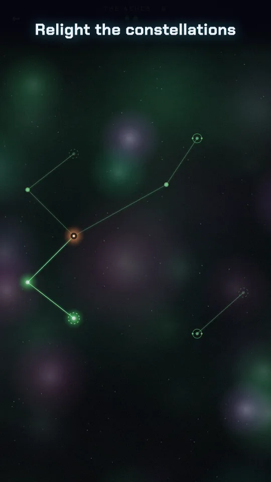 Lumira gameplay — a neon constellation being relit with a single pulse