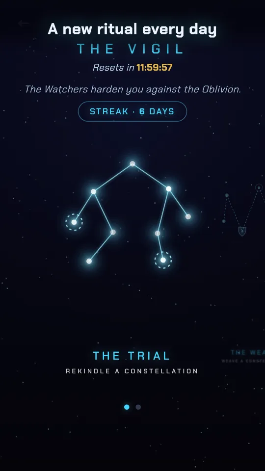 The Vigil — the daily challenge and its streak